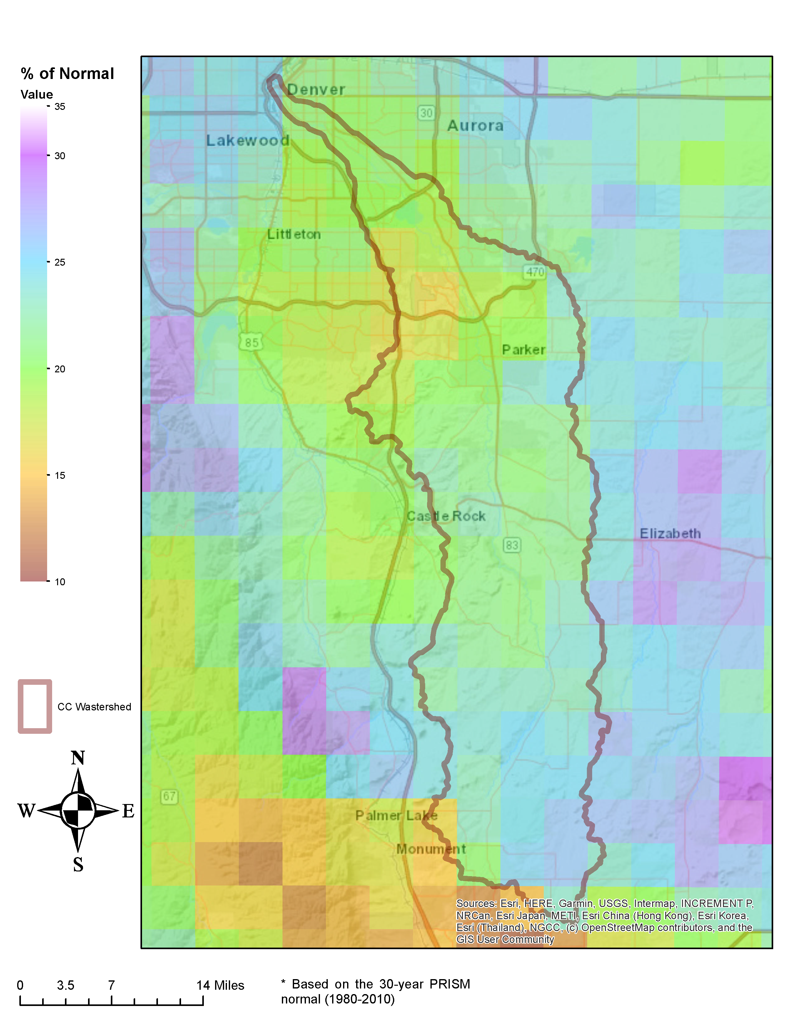 Percent of Normal Precipitation graph